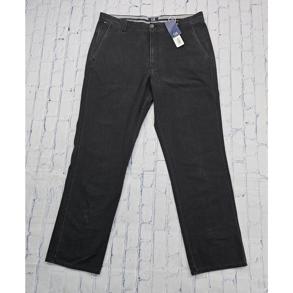 CUTTER & BUCK Classic Fit Chinos Pants Twig Style BCB00026 Black MENS SIZE 40X34